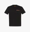 Mcm Logo T-shirt With Zip Pocket In Black