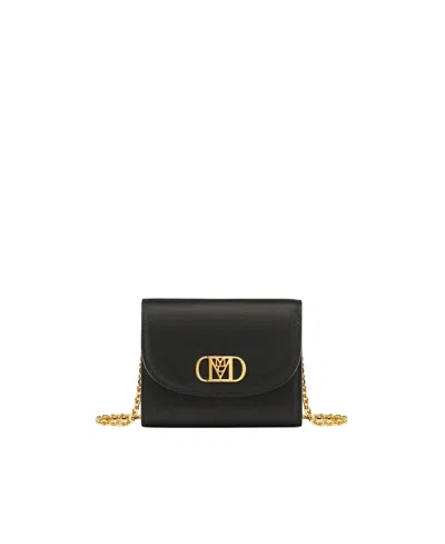 Mcm Logo Three-fold Chain Wallet In Black