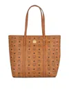 Mcm Logo Tote Bag In Brown