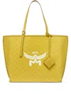 Mcm Himmel Medium Lauretos Shopper Tote In Yellow