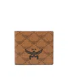 Mcm Logo Wallet In Brown