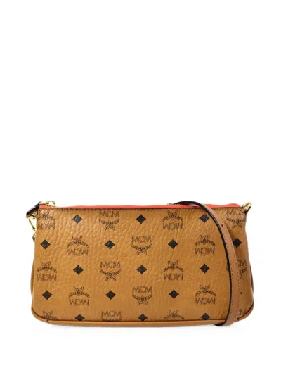 Pre-owned Mcm Logo-detail Shoulder Bag In Neutral
