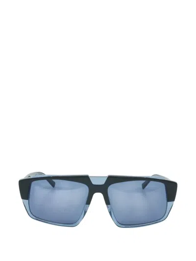Mcm Logo-detail Sunglasses In Blue
