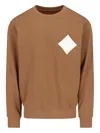 Mcm Logo-patch Sweatshirt In Brown