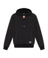 Mcm Stretch Polyester Blend Hooded Sweatshirt In Black