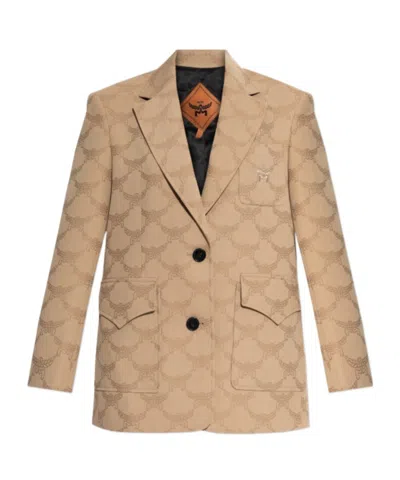 Mcm Long-sleeved Casual Jacket In Nude