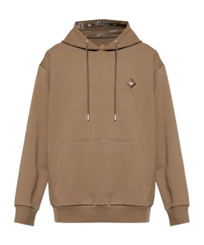 Mcm Long-sleeved Hoodie In Brown