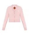 Mcm Long-sleeved Knitted Cardigan In Pink