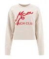 Mcm Beach Club Logo Cropped Sweatshirt In White