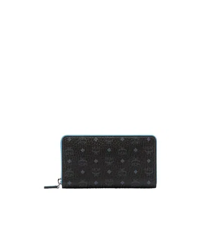 Mcm Long Zipper Wallet. In Black