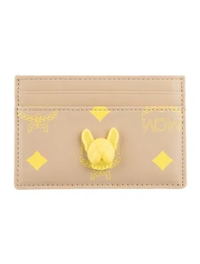 Pre-owned Mcm M Pup Card Monogram Pattern Card Holder W/ Tags In Brown