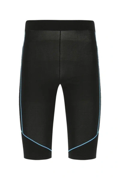 Mcm Man Black Viscose Blend Leggings