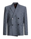 Mcm Man Blazer Grey Size 40 Wool, Polyester In Gray