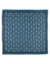 Mcm Man Scarf Navy Size - Silk, Wool In Blue