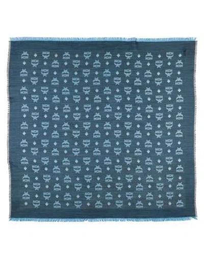 Mcm Man Scarf Navy Size - Silk, Wool