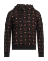 Mcm Man Sweatshirt Dark Brown Size M Cotton, Elastane In Brown