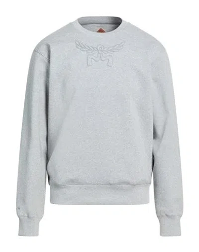 Mcm Man Sweatshirt Grey Size M Polyester, Cotton, Elastane In Gray
