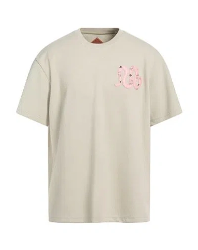 Mcm Man T-shirt Beige Size L Polyester, Cotton, Polyamide In Sand