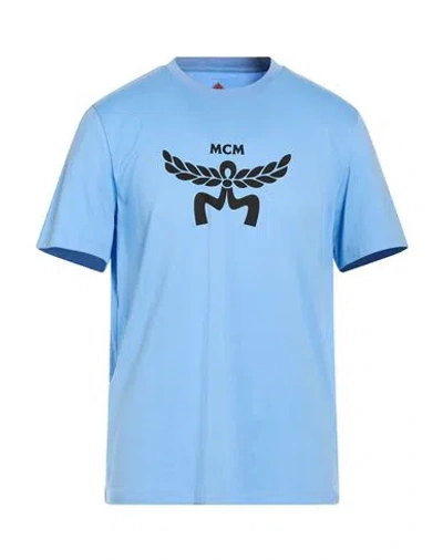 Mcm Man T-shirt Light Blue Size Xl Cotton