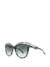 Mcm Marble-effect Cat-eye Sunglasses In Multi