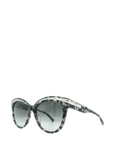 Mcm Marble-effect Cat-eye Sunglasses In Multi