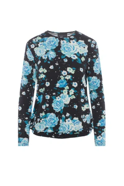 Mcm Maternity Bubble Hem Long Sleeve Tee In Blue