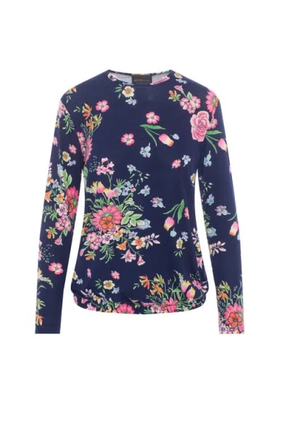 Mcm Maternity Bubble Hem Long Sleeve Tee In Multi