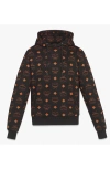Mcm Maxi Monogram Print Hoodie In Organic Cotton In Multi
