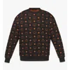 Mcm Maxi Monogram Print Sweatshirt In Organic Cotton In Brown
