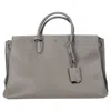 Mcm Maxim Tote Bag In Grey Leather In Gray
