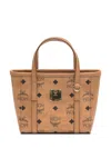 Mcm Printed Canvas Toni Handbag In Brown
