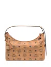 Mcm Small Aren Hobo Bag In Brown