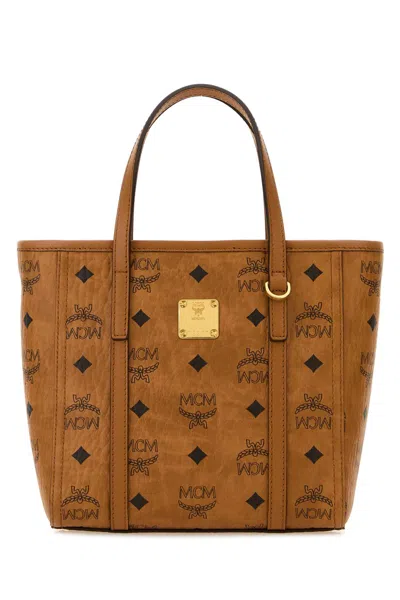 Mcm Toni Vi Shopper Bag Mni Co In Brown