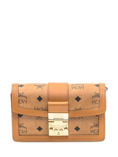 Mcm Tracy Vi Crossbody Bag In Visetos Cognac In Brown