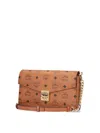 Mcm Media Shoulder Bag In Brown