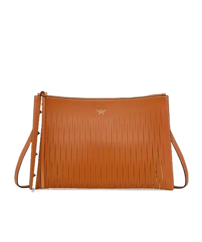 Mcm Medium Aren Crossbody Bag In Brown