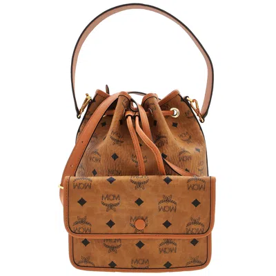 Mcm Medium Dessau Bucket Bag- Cognac
