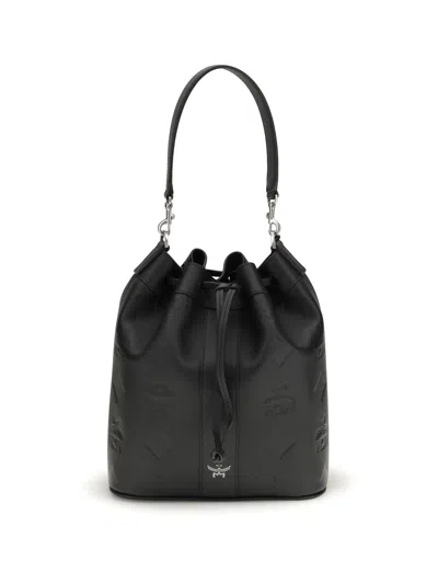 Mcm Medium Dessau Bucket Bag In Black