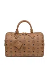 Mcm Brown Ella Boston Medium Duffle Bag