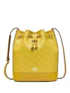 Mcm Medium Himmel Bucket Bag In Yellow