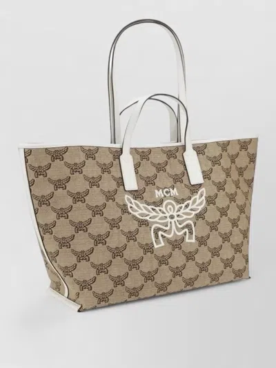 Mcm Medium Himmel Leather Beach Bag In Brown