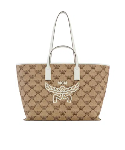 MCM MCM MONOGRAMMED LOGO DETAILED TOTE BAG