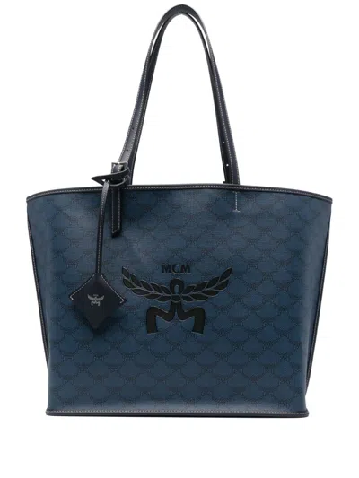 Mcm Medium Himmel Shoulder Bag In Blue