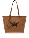 Mcm Himmel Medium Lauretos Shopper Tote In Brown