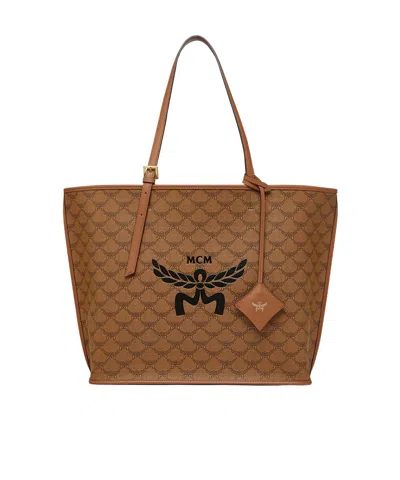 Mcm Medium Himmel Tote In Brown