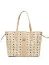 Mcm Medium Liz Monogram Tote Bag In Neutrals