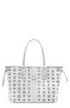 Mcm Medium Liz Reversible Shopper In White/white