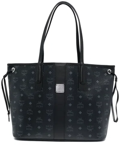 Mcm Medium Liz Reversible Tote Bag In Black