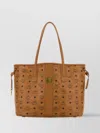 Mcm Woman Printed Fabric Big Liz Reversible Shopping Bag