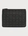 Mcm Medium Logo Crossbody Pouch Bag In Black